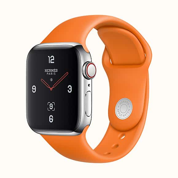 HERMÈS ORANGE SPORT BAND 44MM FOR APPLE WATCH S/M - The Lux Group