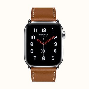 HermÃ¨s Series 5 Apple Watch Single Tour 44 mm Fauve Deployment - The Lux Group