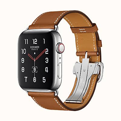 Hermès Apple Watch Deployment 44 mm Fauve Band - The Lux Group