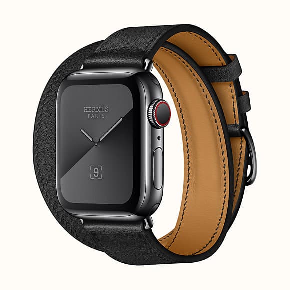HERMES Watches simple tour leather strap Apple Watch Vaux Swift