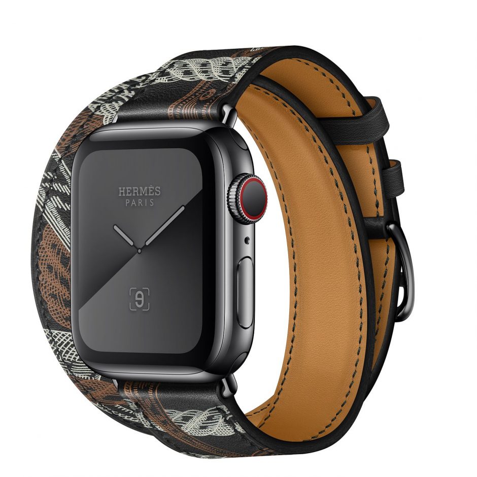 Apple Watch Hermès Series 6 Noir Allover Print Double Tour 40 mm Space  Black Version - The Lux Group