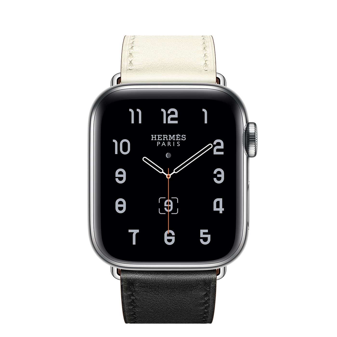 Hermès Series 5 Apple Watch Noir Blanc Gold Single Tour 40 mm