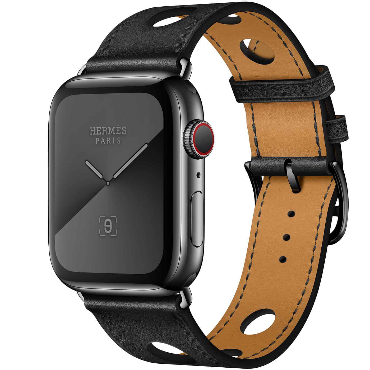 Hermès For Apple Watch Noir Ralley Single Tour 44 mm Band - The Lux Group