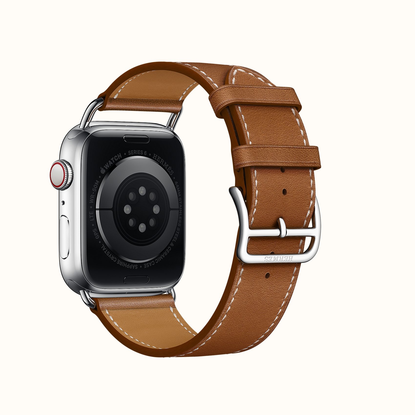 Hermès Apple Watch Series 6 with Single Tour 44 mm Attelage band - The