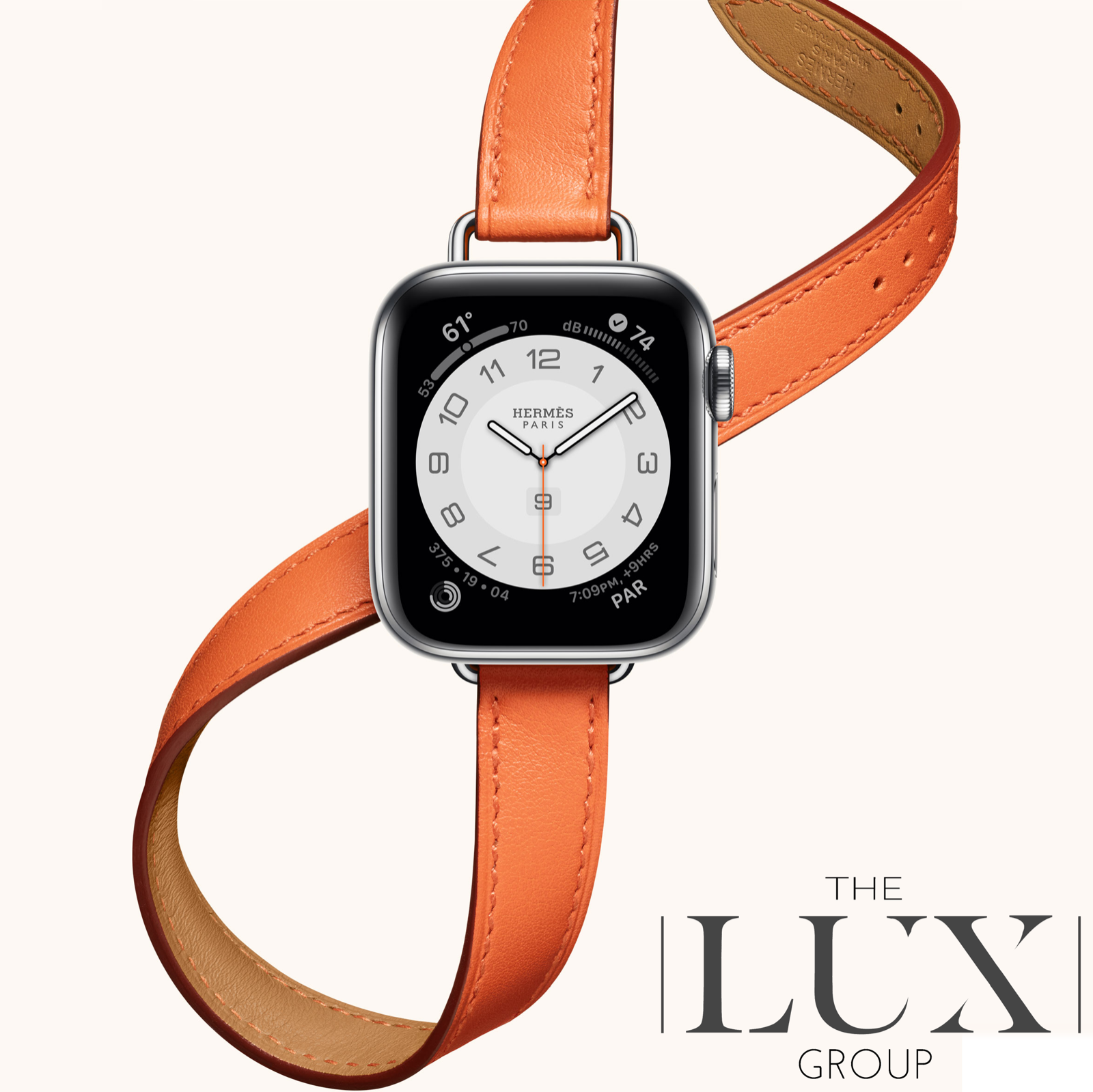 orange hermes apple watch band