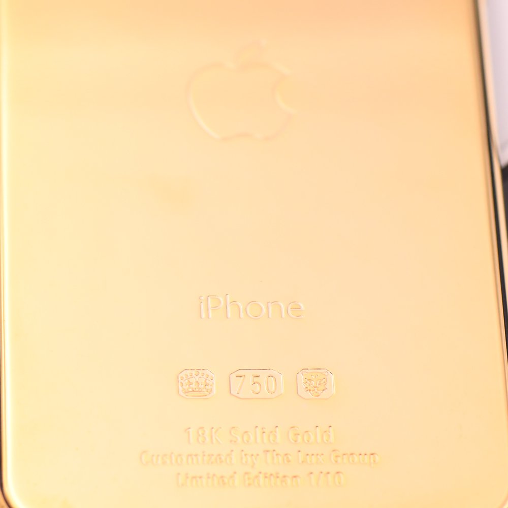 Custom Apple iPhone 12 Pro Max 512GB 18K Solid Gold - The Lux Group