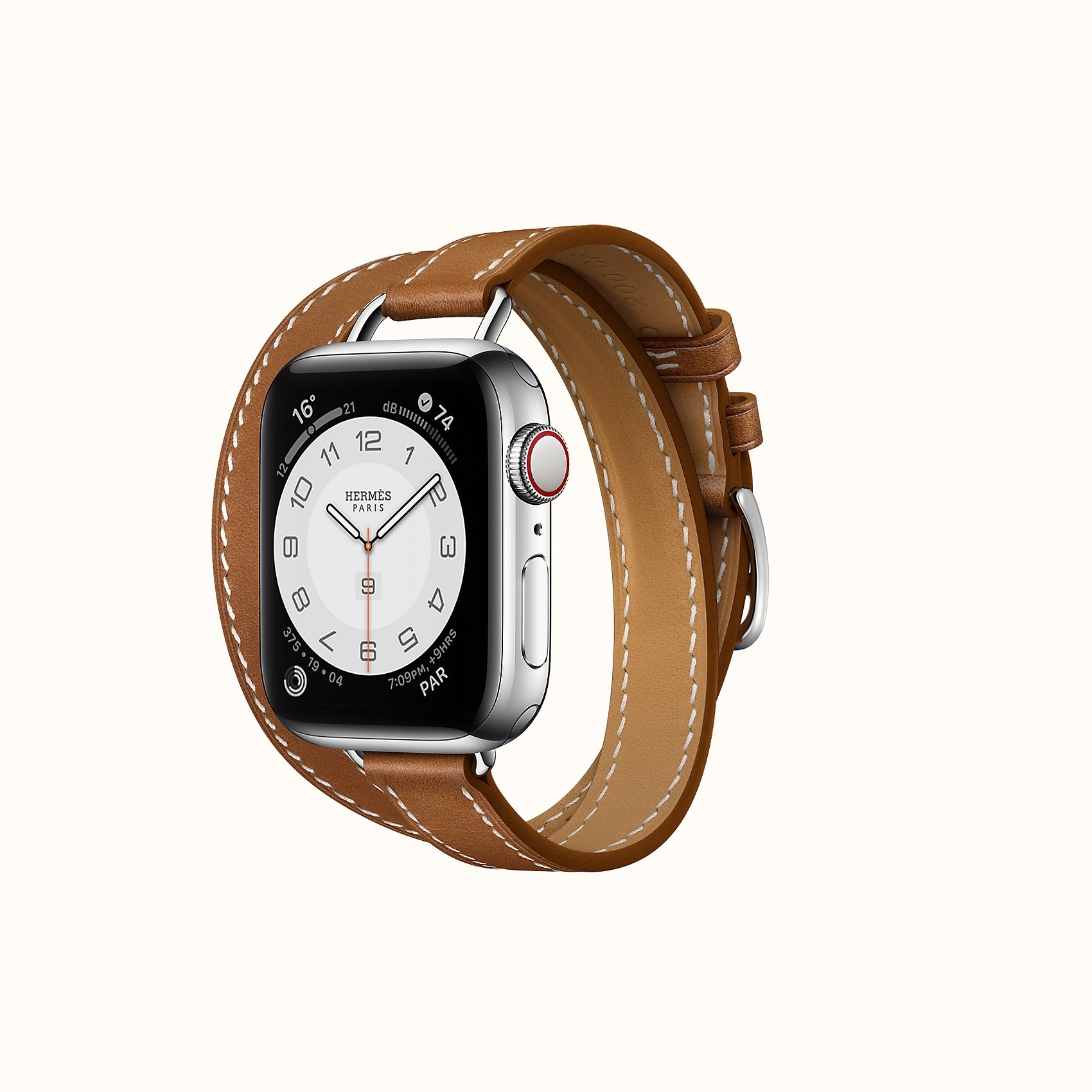 Apple Watch Hermes Series 6 Double Tour 40 mm Attelage Fauve - The