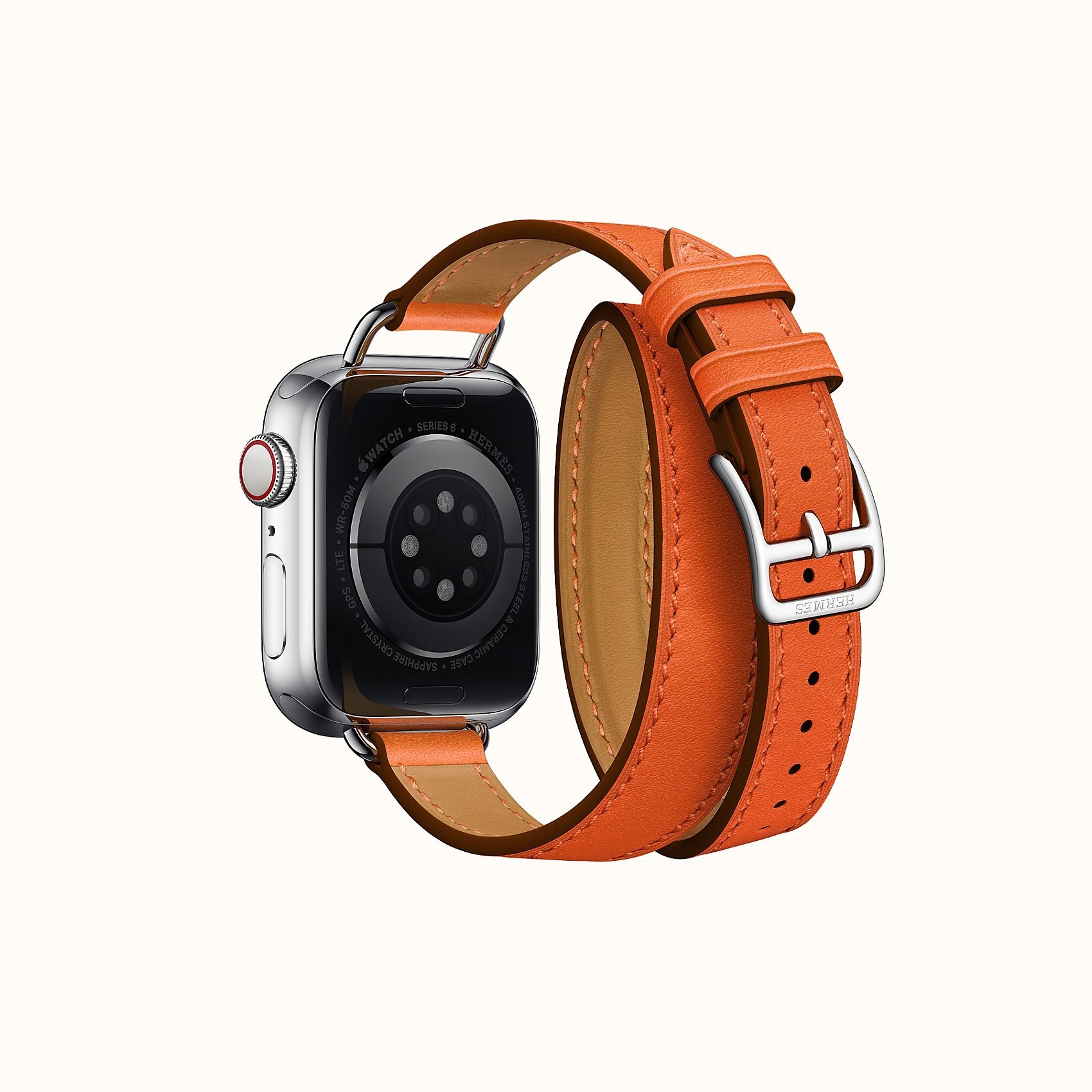 本店は 1011 Apple エルメス バックル ブラウン HERMES Watch レザー