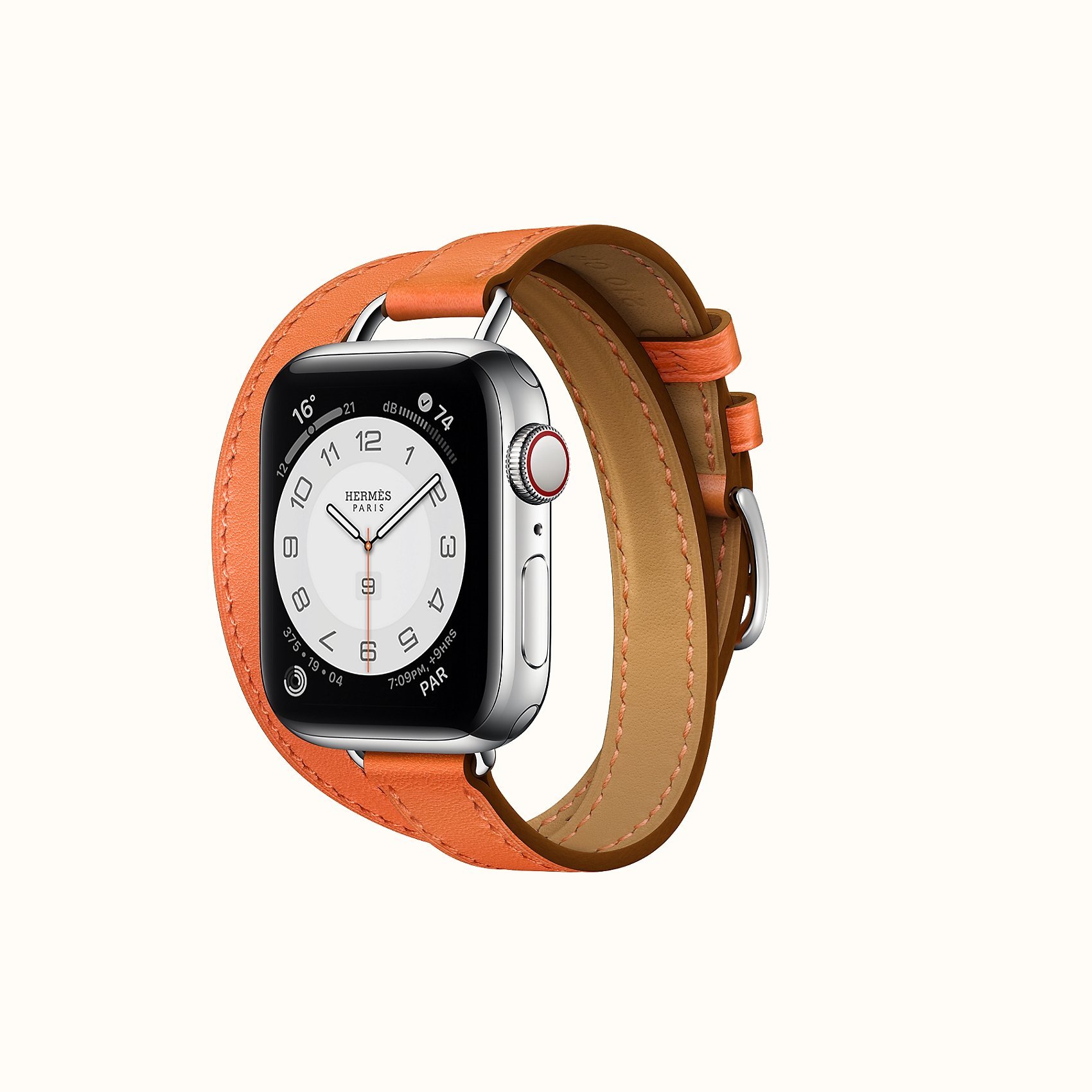 Apple Watch Hermes Series 6 Double Tour 40 mm Attelage Orange