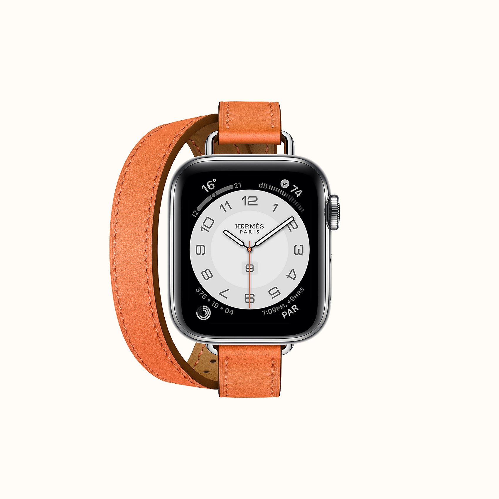 Apple Watch Hermes Series 6 Double Tour 40 mm Attelage Orange