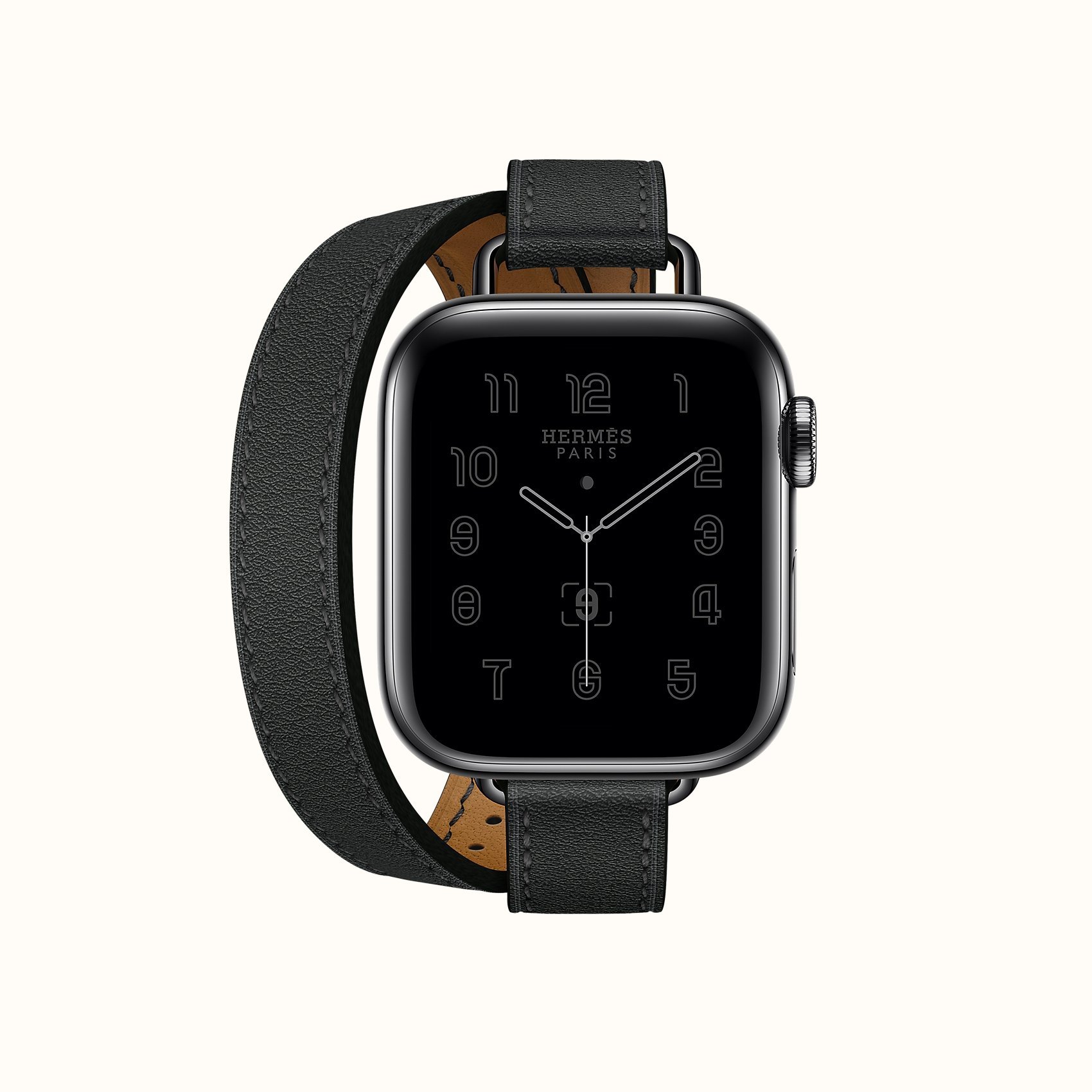 Space Black Series 6 case & Band Apple Watch Hermes Double Tour 40