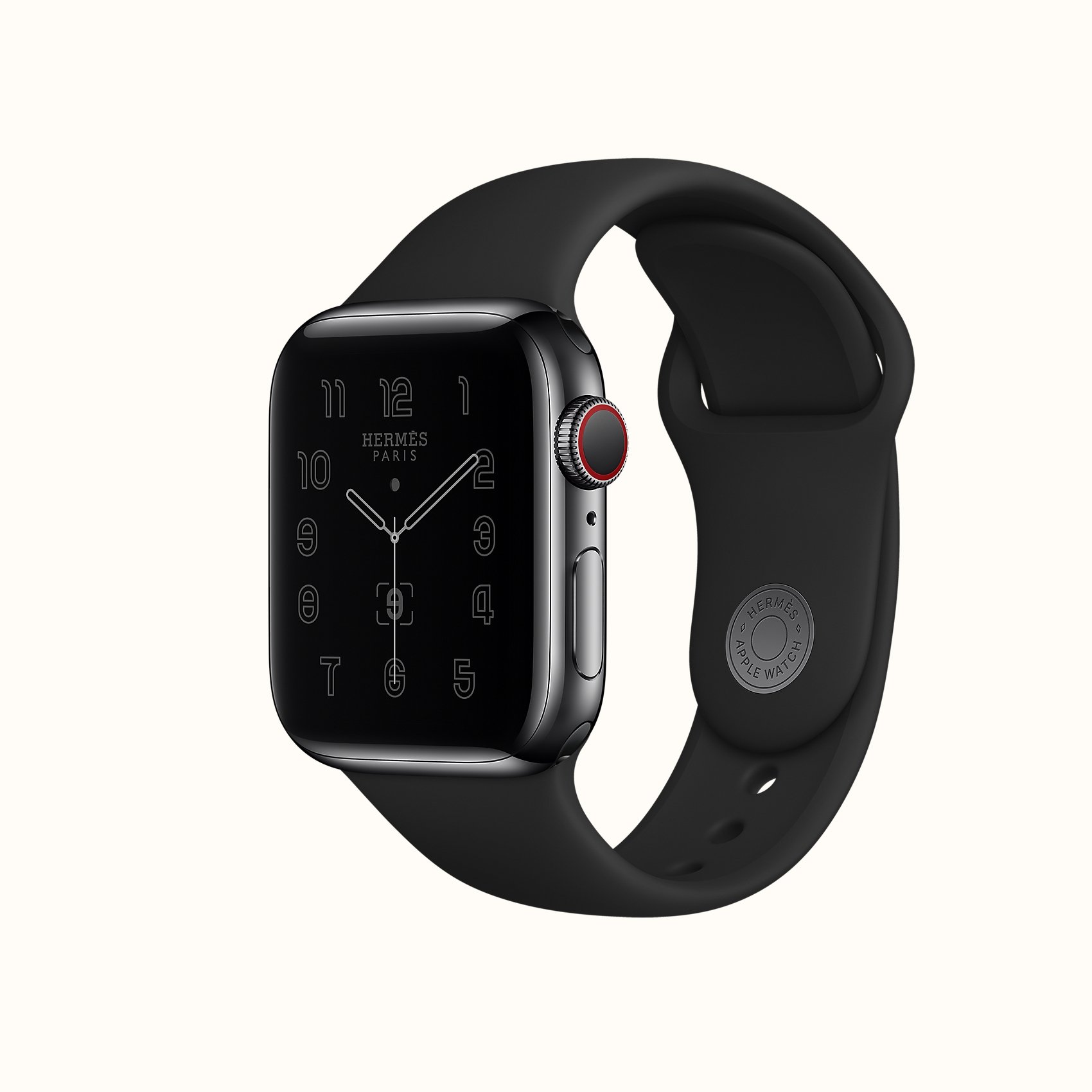 Space Black Series 6 case & Band Apple Watch Hermes Double Tour 40 mm  Attelage