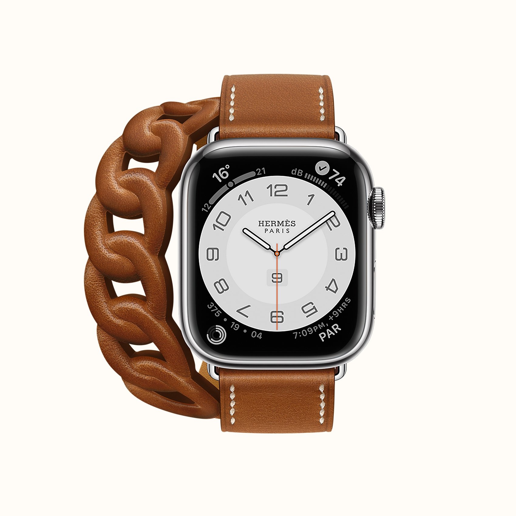 Hermès Apple Watch Series 8 with 41 mm Double Tour Gourmette band