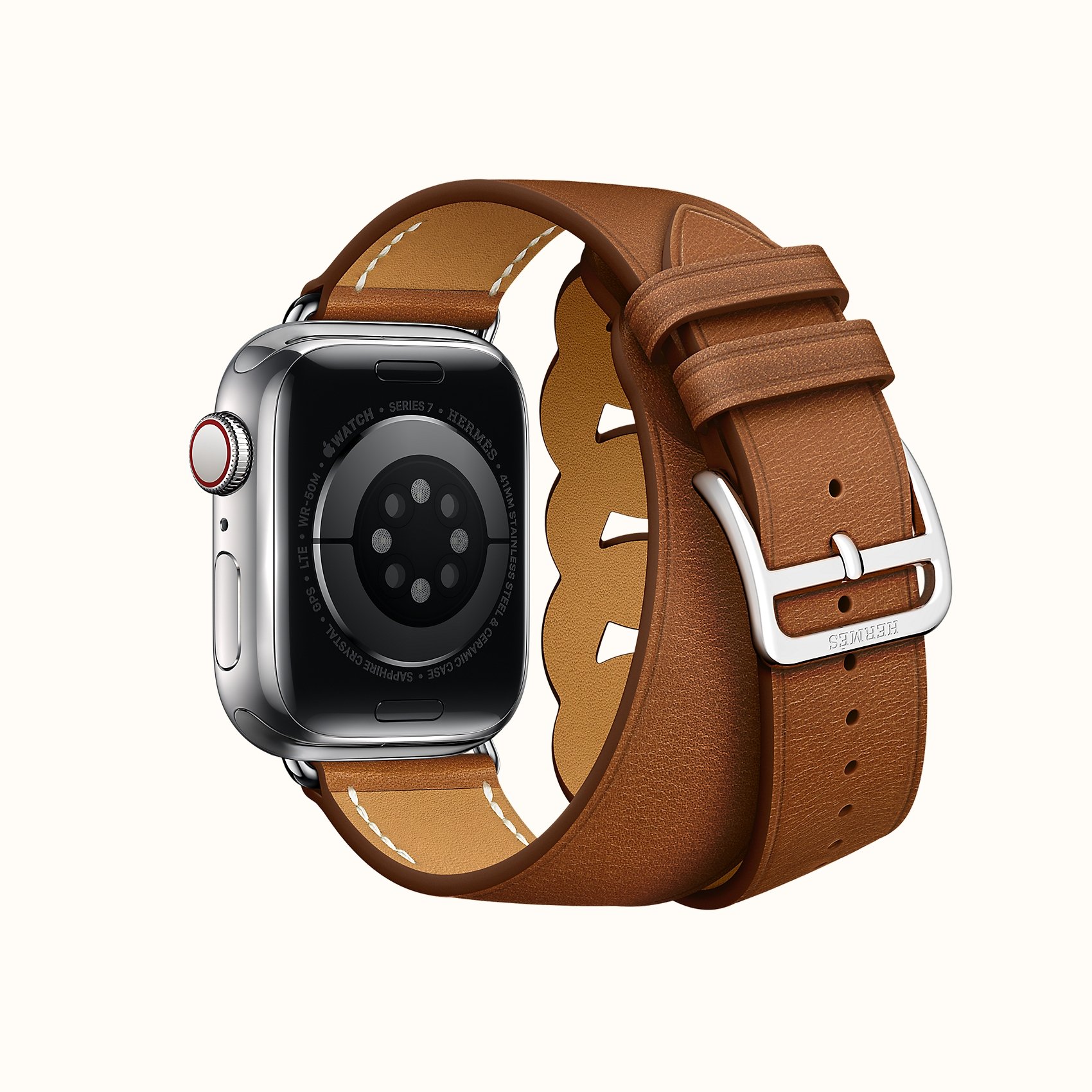 Hermès Apple Watch Series 7 with 41 mm Double Tour Gourmette band