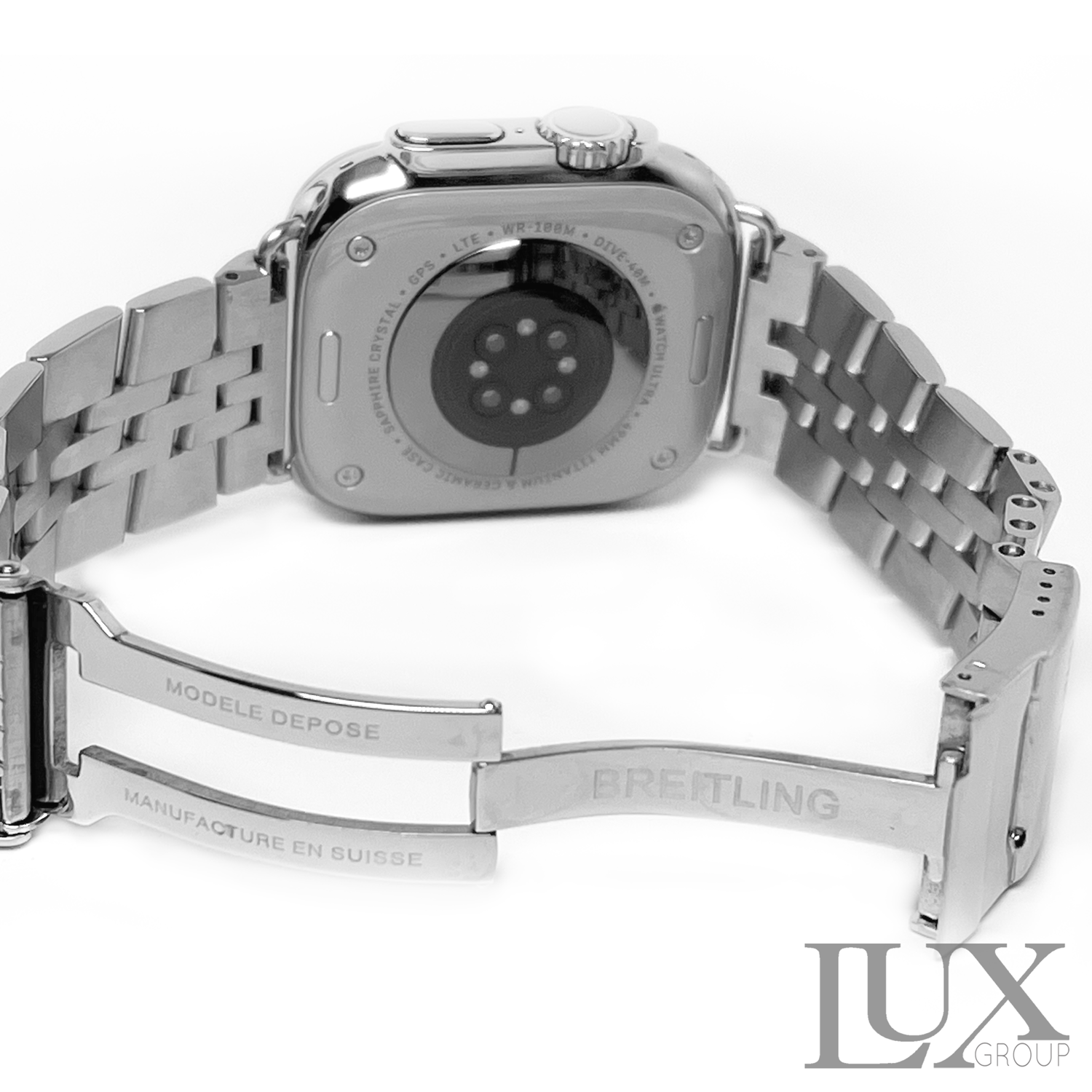 Apple Watch Ultra 2 49mm Cellular Custom Diamond Polished Mesh Breitling  Band